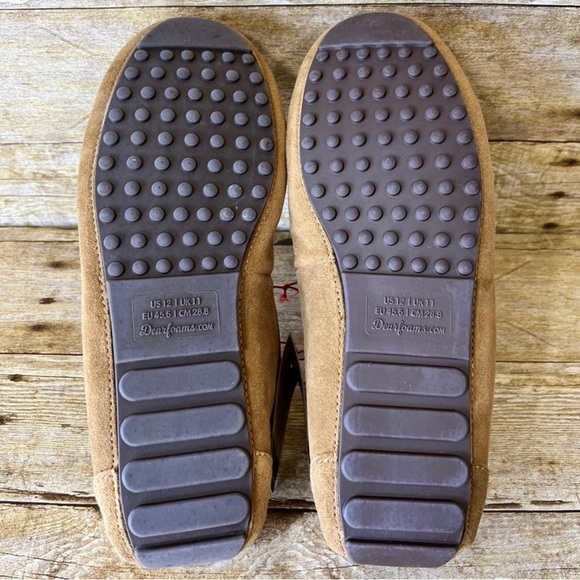 Dluxe Size 9 Mens New Slippers Suede By Dearfoams - Picture 12 of 13